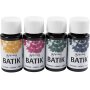 Batikverf - marineblauw - groen - roze - masgeel - 4x50 ml