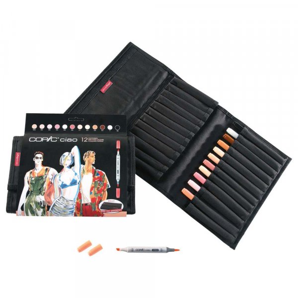 Copic Ciao Bag - 12 potloden - Huidskleuren