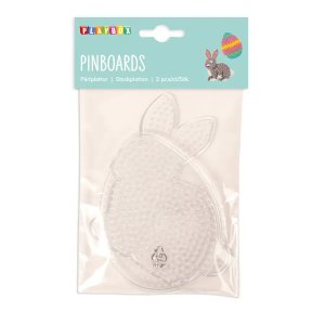 Kralenbordjes Konijn & Ei 2-pack - Transparante vormen Kralenbordjes Konijn & Ei 2-pack - Transparante vormen
