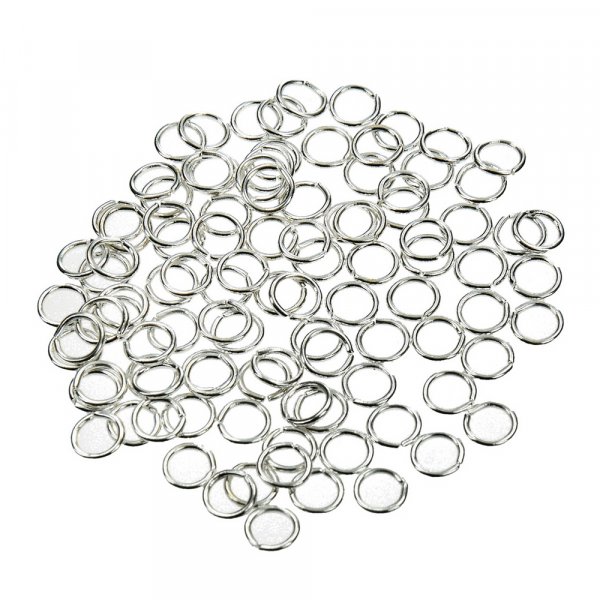 Ringlus 5 x 0,7 mm - verzilverd 100 st. ronde