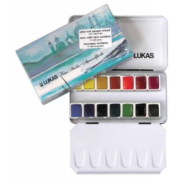 Aquareldoos Lukas Studio metalen doos