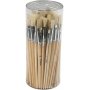 Nature Line penselen - nr. 1+2+3+4+5+6+7+8+9+10 - plat, rond - 80 stuks