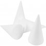 Piepschuim kegels - wit - 6 cm - 25 st