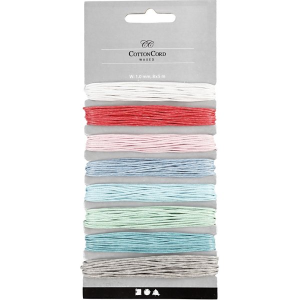 Katoenen koord - gemengde kleuren - 8x5 m