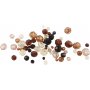 Harmony kunststof facetkralen - gemengd - goudkleurig - 50 gr