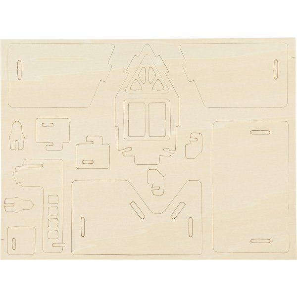 3D-bouwfiguur - Huis met balkon 3D-bouwfiguur - Huis met balkon