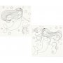 Canvas met print - wit - zeemeermin - 2 st