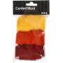 Gekaarde Wol - geel/terracotta harmonie - 3 x 10 gr