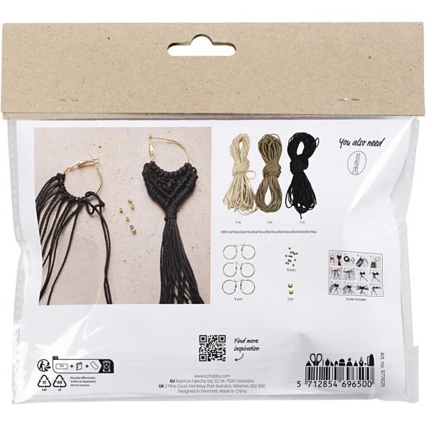 Mini DIY Kit Macram, oorbellen