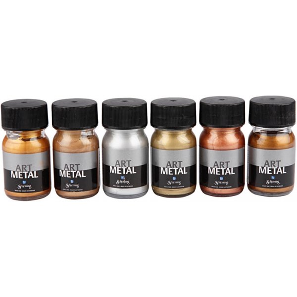 Art Metal Colour - metallic kleuren - 6x30 ml Art Metal Colour - metallic kleuren - 6x30 ml