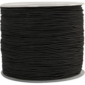 Elastisch koord 1 mm - zwart - 250 m Elastisch koord 1 mm - zwart - 250 m