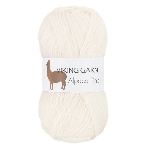 Vikinggaren Alpaca Fijn 50g - Wit (600) KOPIE