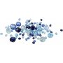 Harmony kunststof facetkralen - gemengd - blauwe harmonie - 45 gr