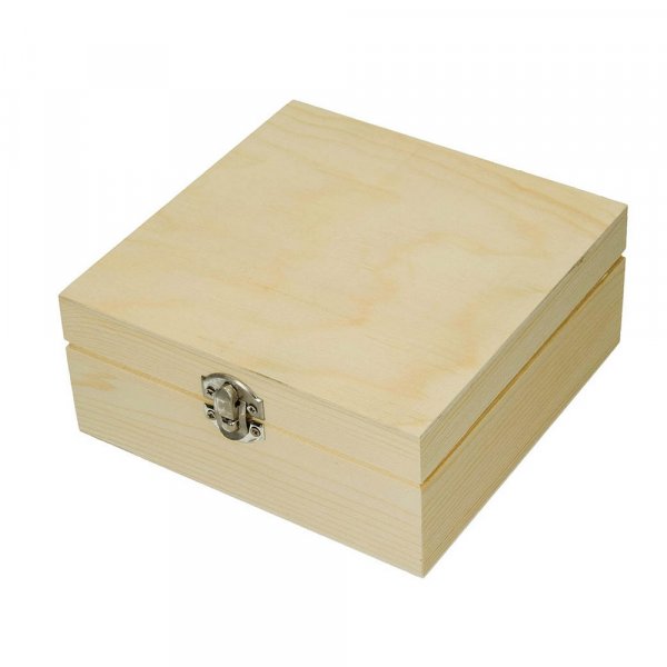 Onbehandelde houten kist - 16x16x7 cm