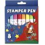 Stempelinkt - gemengde kleuren - 8 st