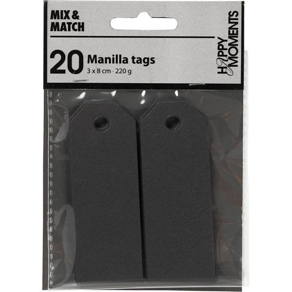 Manila markers - zwart - 20 st Manila markers - zwart - 20 st