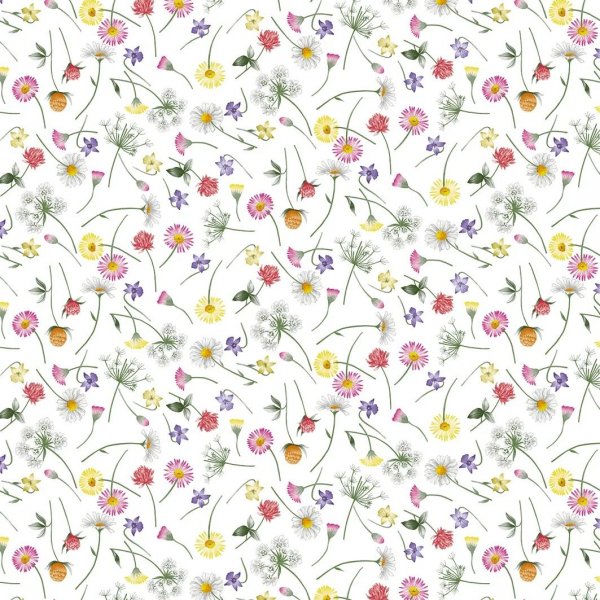 Wasdoek PVC Kleine bloemen - Roze/Geel
