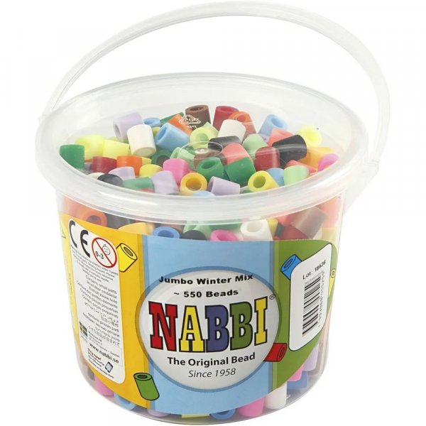 NABBI Tube kralen Jumbo 550 stuks - Complementaire kleuren