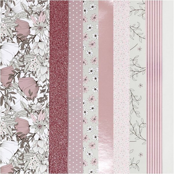 Vivi Gade designpapier in blokken - beige/roze - 24 vellen Vivi Gade designpapier in blokken - beige/roze - 24 vellen