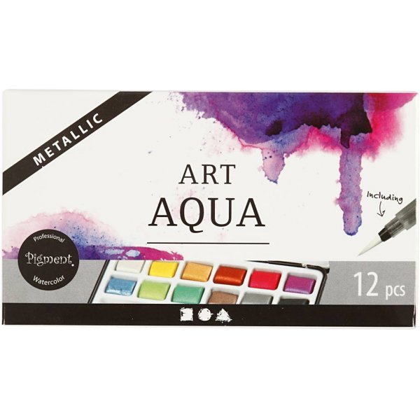 Art Aqua aquarelverf - metallic verf - 12 st Art Aqua aquarelverf - metallic verf - 12 st