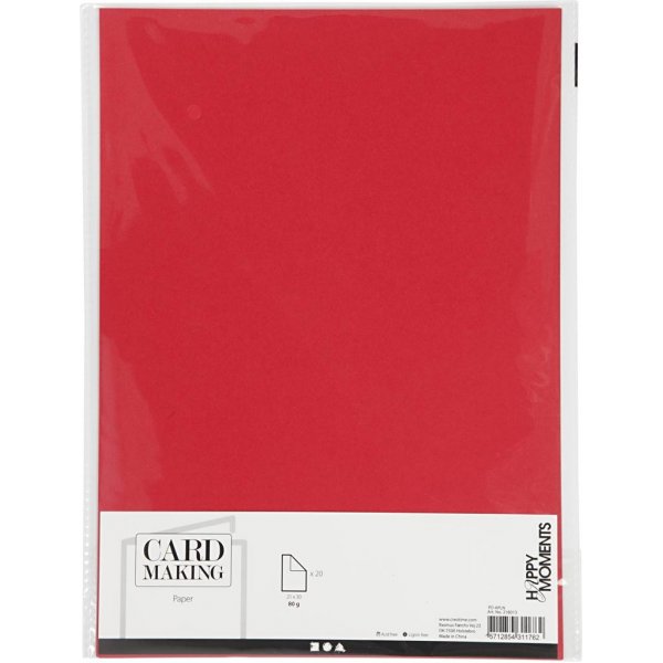 Papier - rood - A4 - 20 st Papier - rood - A4 - 20 st