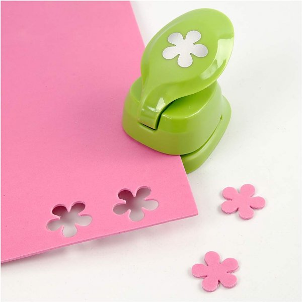 Papierponsen - Bloem - vlinder en hart - 3 st Papierponsen - Bloem - vlinder en hart - 3 st