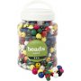 Houten kralen - rond - gemengde kleuren - 400 ml