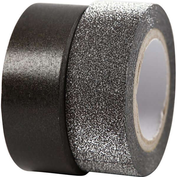 Vivi Gade Washi-tape - zwart/glitter Vivi Gade Washi-tape - zwart/glitter