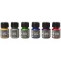 Glasverf metaal - gemengde kleuren - 6 x 30 ml