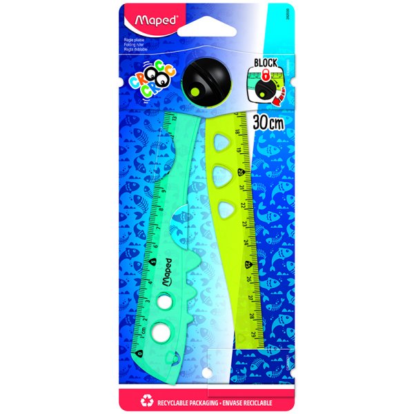 Liniaal - Maped - Croc Croc Opvouwbaar 15 cm/30 cm