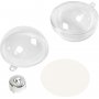Decoratieve bal - transparant - 5 cm - 10 st