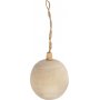 Houten kerstbal met ophanging - 6,4 cm
