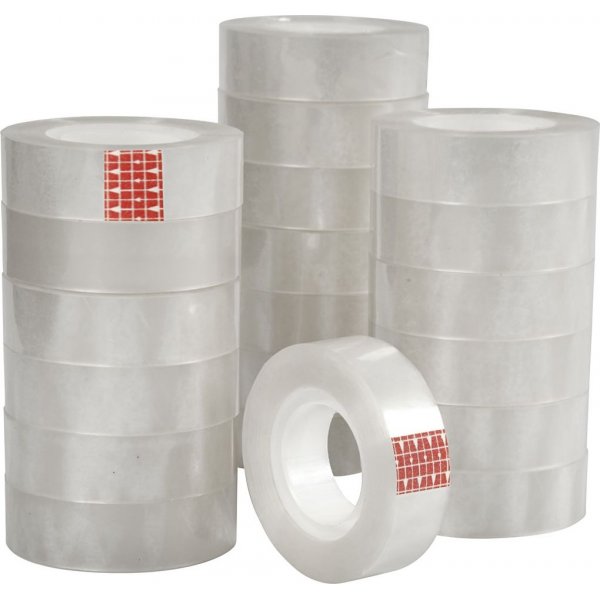 Kantoortape - transparant - 20 x 33 m - 20-pack
