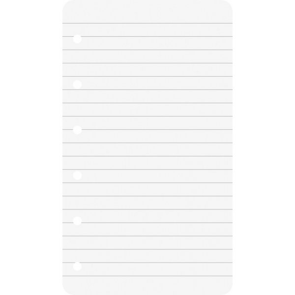 Navulling voor ringband - 7,4x12,8 cm (50 pagina's) - gelinieerd