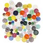 Knoopmix - 2 gaten - gemengde kleuren - 100 st