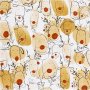 Cadeaupapier - beige - rood - Rendier - 5 m