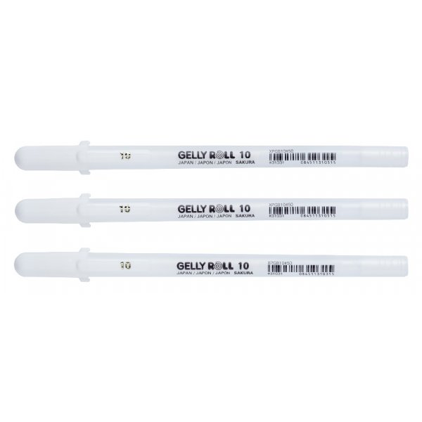 Gelpennen Sakura Gelly Roll - 3 pennen (Wit 10)