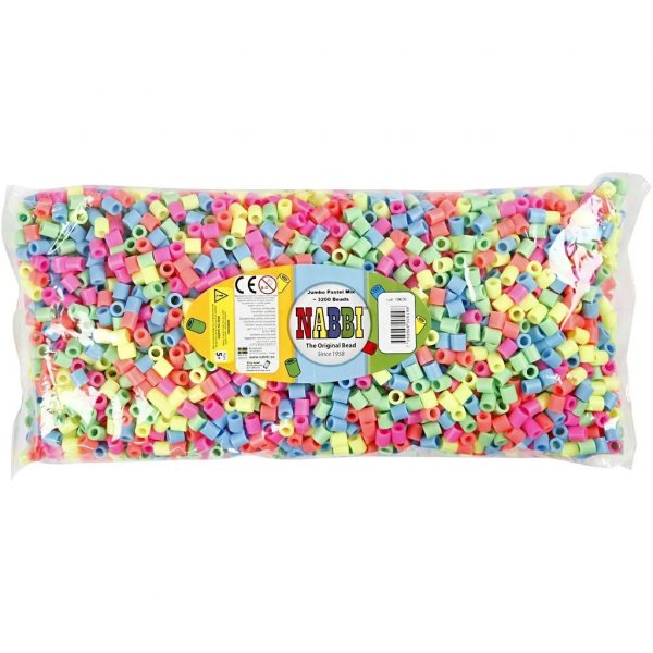 NABBI Tube kralen Jumbo 3200 st - Pastelkleuren