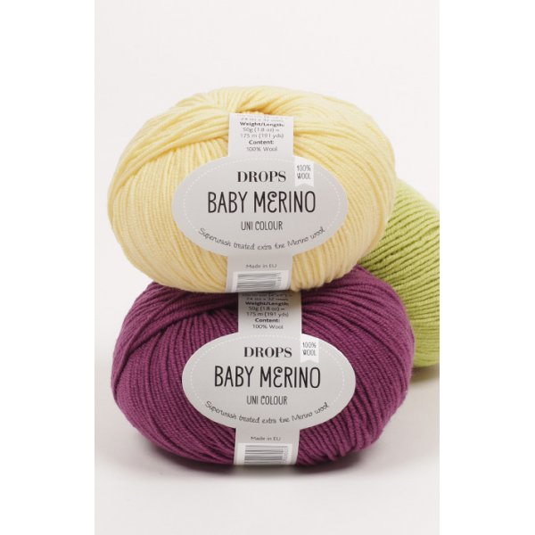 Drops Baby Merino-garen - 50 g (ca. 40 verschillende kleurkeuzes) Drops Baby Merino-garen - 50 g (ca. 40 verschillende kleurkeuzes)