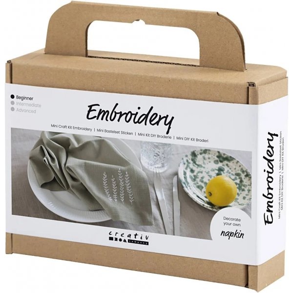 Mini DIY Kit Borduren, Servet Mini DIY Kit Borduren, Servet