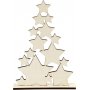 Kerstboom met sterren - 21,5 x 29,8 cm