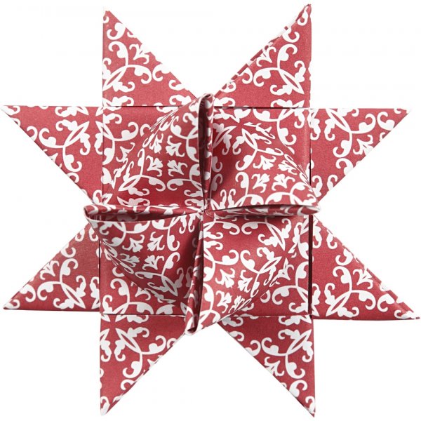 Sterstroken - rood - wit - Ø6,5+11,5 cm - 60 stroken Sterstroken - rood - wit - Ø6,5+11,5 cm - 60 stroken