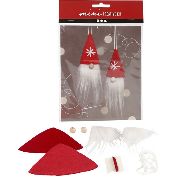 Mini-bouwpakket - hangende kerstmannen