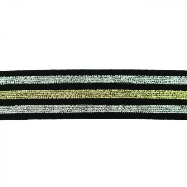 Elastiek - Lurex, gestreept