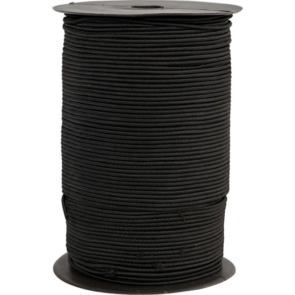 Elastisch koord 2 mm - zwart - 250 m