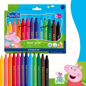 Greta Gris jumbo markerpennen in diverse kleuren - verpakking van 12 stuks Greta Gris jumbo markerpennen in diverse kleuren - verpakking van 12 stuks