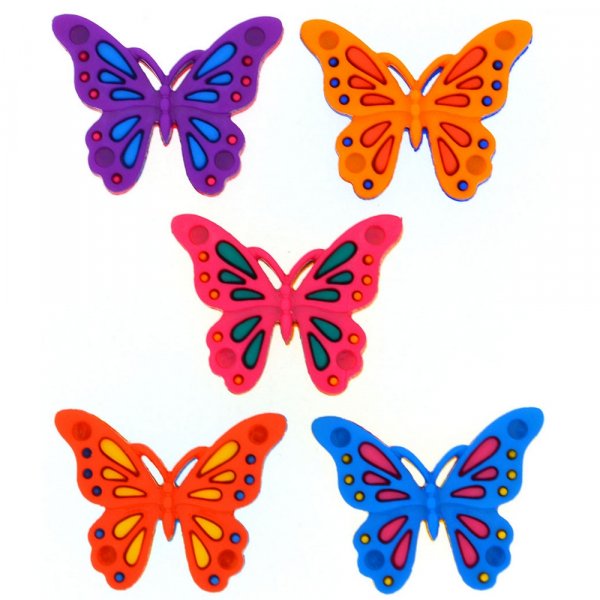 Veelkleurige knopen 25x20 mm - Flying Fancy