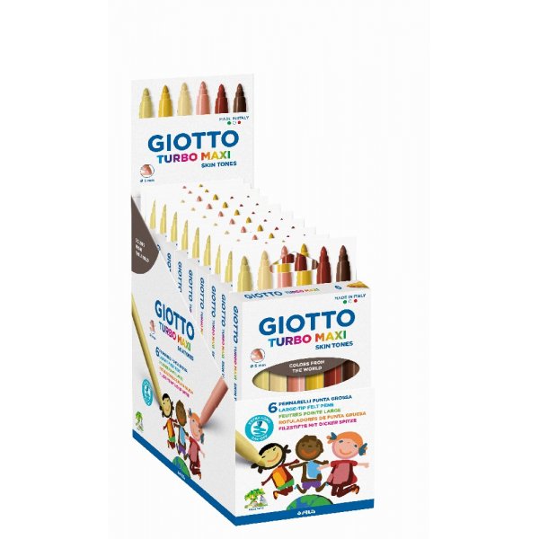 Markeerstiften Giotto Turbo Maxi Huidskleur - 6-pack