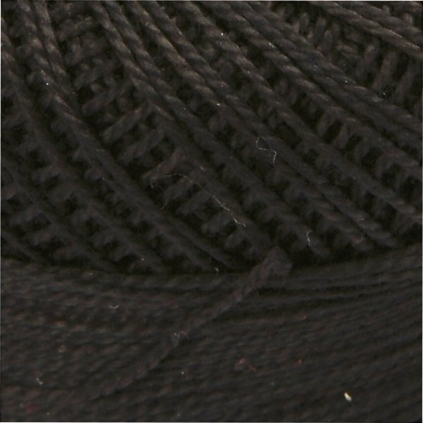 Gemerceriseerd katoengaren - zwart - 20 gr