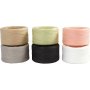 Raffia Papiergaren - gemengde kleuren - 6 x 100 m